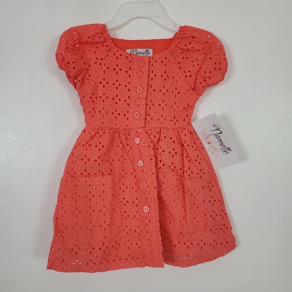 Nanette Baby Other - Nannette Kids NWT 2t dress orange cap sleeve